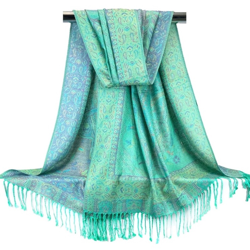 Teal Pashmina Scarf 🦋